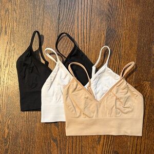 Elegant Comfort Women's Bra Set - Black, White, and Tan